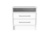 Eter Nightstand , End Table, Side Table Superior Top, Two Drawers -White B20091864
