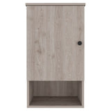 Medicine Single Door Cabinet 28" H, One Shelf, Two Interior Shelves, Light Gray B097132902