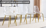Modern simple transparent dining chair plastic chair armless crystal chair Nordic creative makeup W1151111205