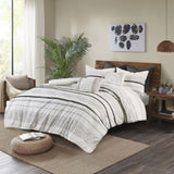 Full/Queen Cotton Printed Duvet Cover Set with Trims B03596487