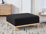 33.86"W Upholstered Wood Base Storage Ottoman With Reversible Lid Coffee Table, Foot Stool Square W3118P283464