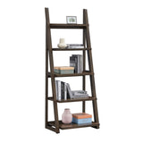 ZNTS 5-Tier Shelves,Bookshelf, Storage Rack, Bookcase with Rubber Wood Frame, Ladder Shelf for Living W2582P195345