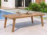 69" Acacia Wood Outdoor Dining Table with Slatted Top, 300 lbs Weight Capacity, Ideal for Patio & N779P234500B
