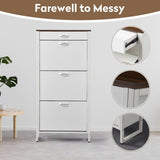 Shoe Storage Cabinet with 3 Flip Drawers&1 Drawer, Slim Freestanding Storage Racks for Entryway, W2948P245239