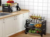 3-Tier Rolling Vegetable Fruit Basket Storage Cart 39585283