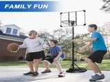 Portable Basketball Hoop Adjustable 7.5ft - 9.2ft with 32 Inch Backboard for Youth Adults Indoor 56980136