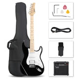 ZNTS GST Stylish H-S-S Pickup Electric Guitar Kit with 20W AMP Bag Guitar 46732167