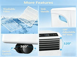 All-in-One Mobile Portable Air Conditioner, Cool/Dehumidify/Ventilate, 2 Speed Fans, 24-Hour Timer 26258094