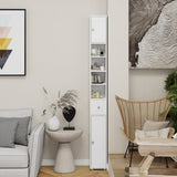 Tall Slim Bathroom Storage Cabinet, 71" Freestanding Bathroom Cabinet with 1 Drawer, 2 Doors and 4 W282P154459