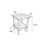 All Weather Rocking Chair Set with Side Table, 3-Piece Rocking Chair Set with Wood-Texture, Navy W2103P278564