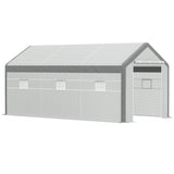 20' x10' x 9' Walk-in Greenhouse with Roll Up Door With 6 Closeable Windows 85412464