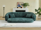 87-inch Curved Convertible Sofa Recliner, 2-in-1 Fold-Out Sofa Bed, with Pull-Out Base and Deep Seat W3505P465317