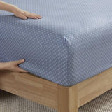 Floral Comforter Set with Bed Sheets Blue Queen B035P266685