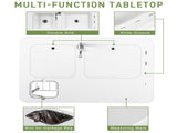 101*65.5*92cm HDPE Rectangular With Barbed Wire Foldable Outdoor Fish Killing Table White 02927889