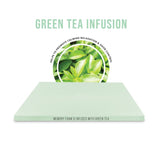 3-Inch Green Tea Infused Memory Foam Mattress Topper - California King B123P303583