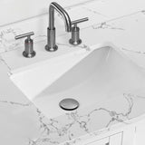 73"x 22" bathroom stone vanity top lightning white undermount ceramic sink and 3 faucet hole W1059P251890