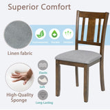 Wooden Dining Chairs Set of 4, Kitchen Chair with Padded Seat, Upholstered Side Chair for Dining W1998126424