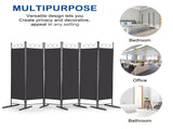5.74FT 6-Fold Top With Shape 160g Polyester Cloth Plastic Feet Carbon Steel Frame Foldable Screen 49481759