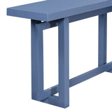 U_STYLE 59.1'' Painted Entryway Table Pine Veneer,Unique Triple Rectangle Design Console Table N711P230809V
