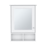 Vina Medicine Cabinet with Mirror Door 29" High Cabinet Organizer with Three concealed Shelves and B070P234358