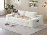 Memory Foam Cloud Loveseat Sofa, 2 in 1 Convertible Folding Couch Bed, No Assembly Compressed W2677P395121