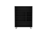 Bookcase 40.6" H, 6 shelves, 4 legs, Black B097P250871