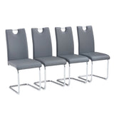 Modern Dining Chairs Set of 4, Side Dining Room/Kitchen Chairs, Faux Leather Upholstered Seat and N752P186170G