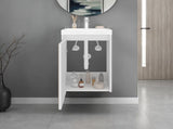 Bathroom Vanity Cabinet, 25.9" Height, 1 Door, Interior Storage - White B097P480477