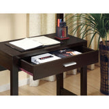 ZNTS Writing Desk with Drawer, Two Shelfs for Display in Red Cocoa B107130805