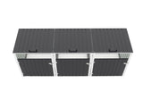 Garbage Bin Shed Stores 3 Trash Cans with Pneumatic Support Rod, with Lockable Doors & Waterproof W1598P357716
