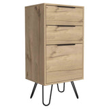 Augusta Light Dresser, Hairpin Legs, Superior Top,Three Drawers -Light Oak B20091822