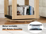 Rotating Bookshelf 4 Tier Small Corner Bookshelf for Small Spinning Bookcase with DIY PegBoard 41590521