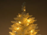 6.5ft Flocking Tied Light Christmas Tree 92894854