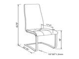 Set of 4 Leatherette Upholstered Dining Chairs, White and Gold B016P224737