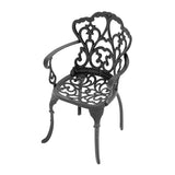 Cast Aluminum Patio Dining Chair 4PCS With Black Frame and Cushions In Random Colors W1710P166006