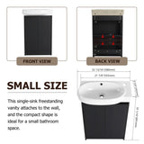 23" Freestanding Bathroom Vanity with Sink, Soft Close Doors W999P206107