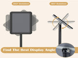 Adjustable Floor Standing Sign Holder, 8.5"x11" Front Loading Snap Frame with 360&deg Rotatable 65070845