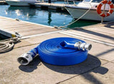 2" x 100ft Blue PVC Backwash Hose with Clamps, Camlock & Aluminum Fittings, Fits Various Pumps for 19742234