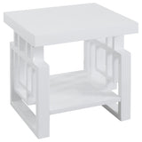 High Glossy White Rectangular End Table B062P153624