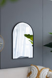 24" x 36" Black Arched Mirror with Metal Frame, Wall Mirror for Living Room Bedroom Entryway W2078135282