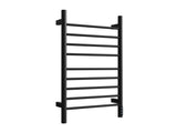 Black Heated Towel Rack for Bathroom,Wall Mounted with Intelligent Touch Screen Timer, 9-Bar Towel 93470145
