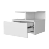 Augusta Floating Nightstand with 2-Tier Shelf and 1-Drawer B128P148656