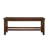 ZNTS Dark Brown Finish Counter Height Bench 1pc Wooden Dining Classic Dining Kitchen Furniture B011P191864