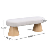Dining Bench for Dining Room, Upholstered Bedroom End of Bed Entryway Bench Fabric Ottoman for N779P253575W