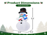 Shaking Snowman Inflatable 5.6ft, 190D Polyester Christmas Yard Decor with 3 LED Lights, US Plug 12V 78981445