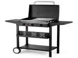 3-Burner Flat Top Gas Griddle Cooking Station with Ceramic Coated Cast Iron Pan, 73140334