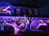 6.5ft Giant Inflatable Tentacles Halloween Decor - Built-in LED Lights, Car Window/Yard Use, 80382976