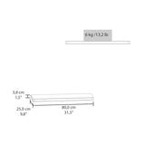Iva Floating Shelf in Melamine x2, Taupe B128P237164