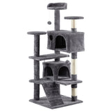 ZNTS 53 inch Multi-Level Cat Tree Cat Condo with Scratching Posts Kittens Activity Tower Pet Play House 17460876