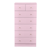 Macaron pink textured surface, particleboard with melamine veneer, 66*40*131cm, 52 drawer cabinet, 57902638